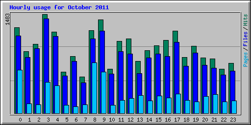 Hourly usage for October 2011